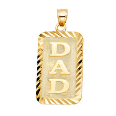 14K Yellow Gold Dad Pendant