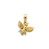 14K Yellow Gold Bee Pendant