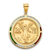 Load image into Gallery viewer, 14K Yellow Gold CZ Frame With Coin