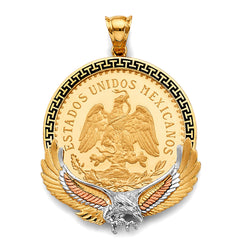 14K Tri Color Gold Eagle Frame With Coin