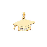 14K Yellow Gold Graduation Hat Pendant