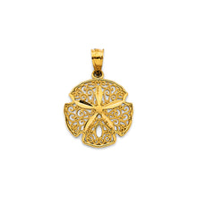 Load image into Gallery viewer, 14K Yellow Gold Sand Dollar Pendant