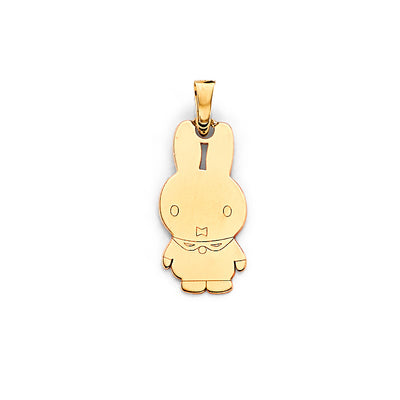 14K Yellow Gold Rabbit Pendant