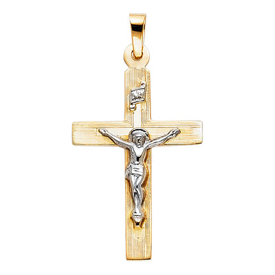 14K Yellow Gold Crucifix Pendant