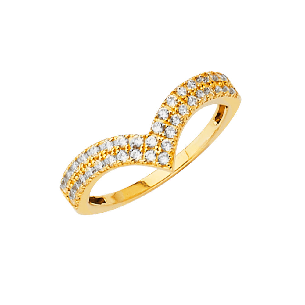 14K Yellow Gold CZ Ring