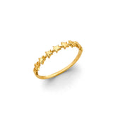 14K Yellow Gold Stars Ring