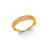14K Yellow Gold CZ Heart Ring