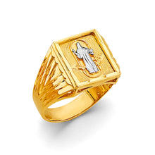 Load image into Gallery viewer, 14K Two Tone Gold Santa Muerte Men's Ring