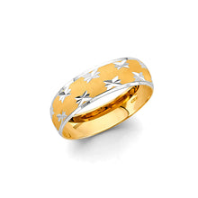 Load image into Gallery viewer, 14K Two Tone Gold Round Men's Wedding Band