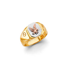 Load image into Gallery viewer, 14K Tri Color Gold Eagle Ring, Size 4.5