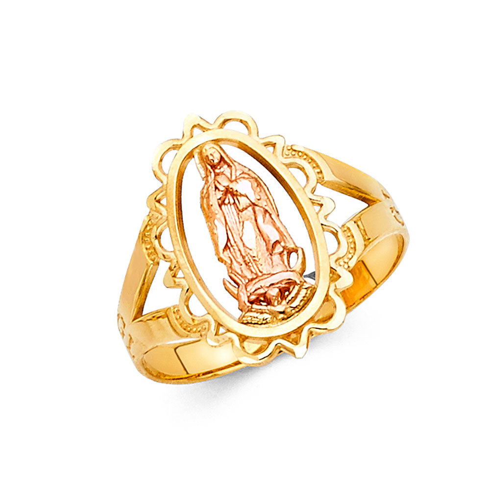 14K Two Tone Gold Guadalupe Ring