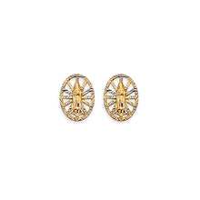 Load image into Gallery viewer, 14K Yellow Gold Guadalupe Stud Earrings With Screw Back