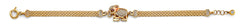 14K Tri Color Gold CZ Elephant Bracelet