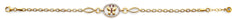 14K Two Tone Gold Butterfly CZ Bracelet