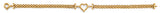 14K Yellow Gold Heart Center Bracelet