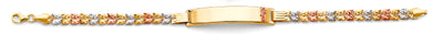 14K Tri Color Gold St Jude ID Bracelet