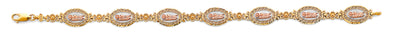 14K Tri Color Gold St Jude Bracelet