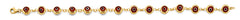 14K Yellow Gold Red Evil Eye Bracelet