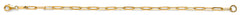 14K Yellow Gold Flat Paperclip Bracelet