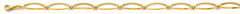 14K Yellow Gold long Oval Link Bracelet