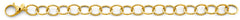 14K Yellow Gold Hollow Oval Link Bracelet