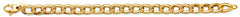 14K Yellow Gold Hollow Dia Bar Curb Bracelet
