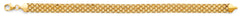 14K Yellow Gold Hollow Bismark Style Bracelet