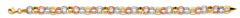 14K Tri Color Gold Fancy Link Bracelet