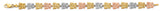 14K Tri Color Gold Butterfly Bracelet