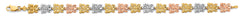 14K Tri Color Gold Butterfly Bracelet