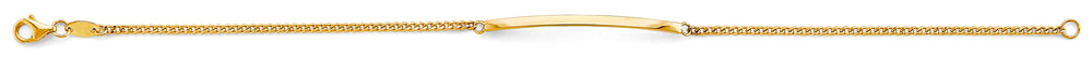 14K Yellow Gold Thin ID Bracelet