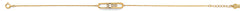 14K Yellow Gold Center ID Bracelet