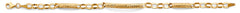 14K Yellow Gold Link And Bar Bracelet