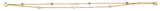 14K Tri Color Gold 2 Line Ball Bracelet