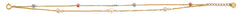 14K Tri Color Gold 2 Line Ball Bracelet
