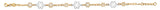 14K Two Tone Gold Flower Bracelet
