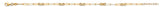 14K Yellow Gold Light Cross And Link Bracelet
