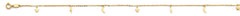14K Yellow Gold Celestial Charm Light Anklet