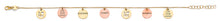 Load image into Gallery viewer, 14K Tri Color Gold Charm Bracelet