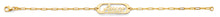 Load image into Gallery viewer, 14K Yellow Gold Amor Center ID Bracelet