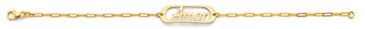 14K Yellow Gold Amor Center ID Bracelet