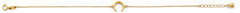 14K Yellow Gold Crescent Moon Center Light Bracelet