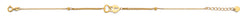 14K Yellow Gold Heart And Lock Light Bracelet