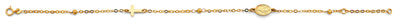 14K Tri Color Gold Ball Light Bracelet