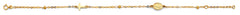 14K Tri Color Gold Ball Light Bracelet