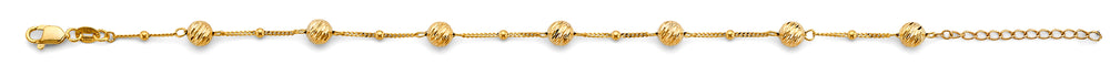 14K Yellow Gold DC Ball Bracelet