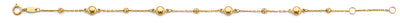 14K Yellow Gold Light Ball Bracelet