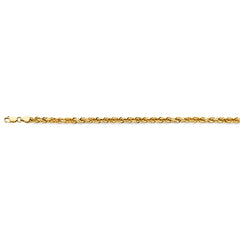 14K Yellow Gold Solid Rope 4.7mm Chain