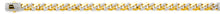 Load image into Gallery viewer, 14K Two Tone Gold 8.0mm Monaco Curb With CZ Link Chain