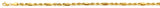 14K Yellow Gold 3.5mm Hollow Figaro Rope Chain